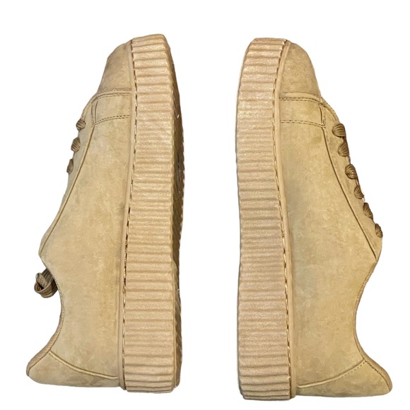 ‼️$7‼️H2K Hannah Suede Platform Sneakers Tan NWB - Picture 4 of 9